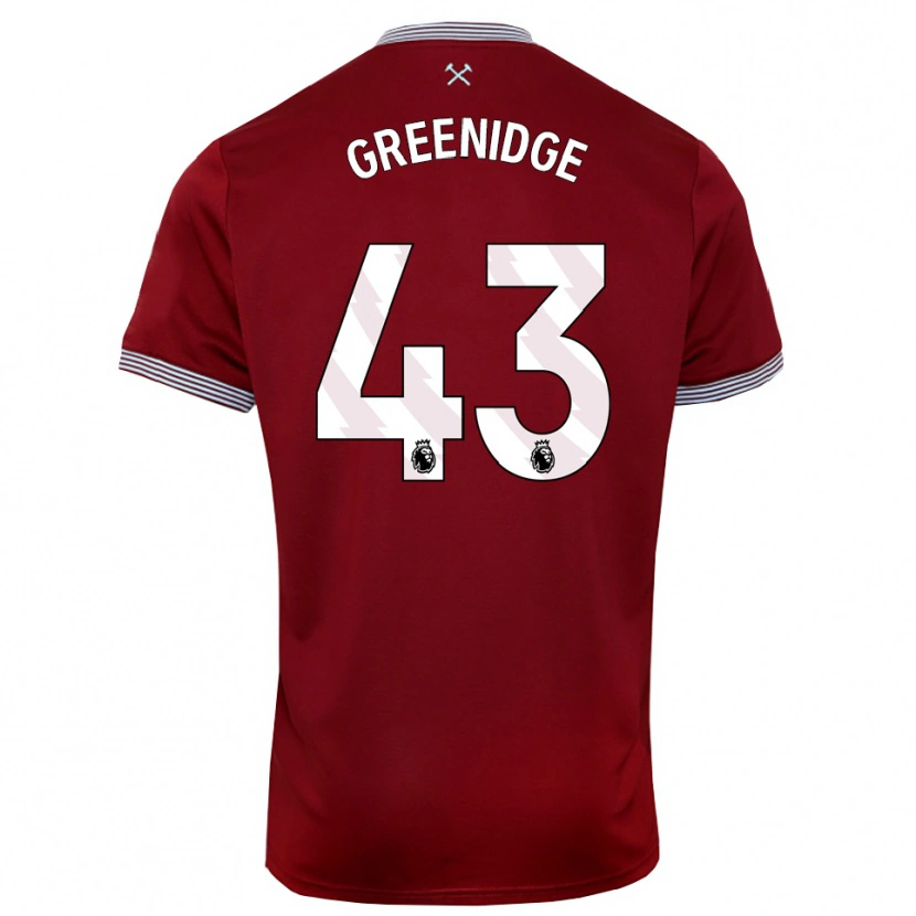 Danxen Kvinder Will Greenidge #43 Bourgogne Hvid Hjemmebane Spillertrøjer 2025/26 Trøje T-Shirt