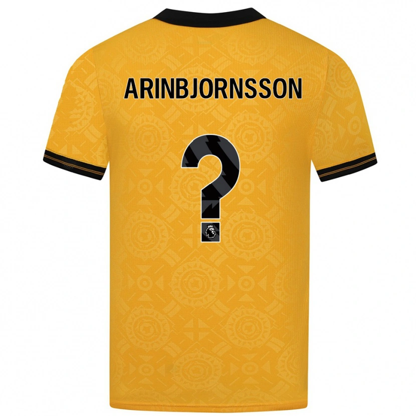 Danxen Kvinder Palmi Arinbjornsson #0 Gul Sort Hjemmebane Spillertrøjer 2025/26 Trøje T-Shirt