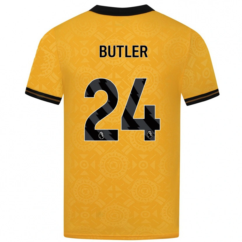 Danxen Kvinder Elli Butler #24 Gul Sort Hjemmebane Spillertrøjer 2025/26 Trøje T-Shirt