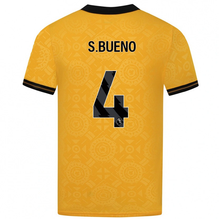 Danxen Kvinder Santiago Bueno #4 Gul Sort Hjemmebane Spillertrøjer 2025/26 Trøje T-Shirt