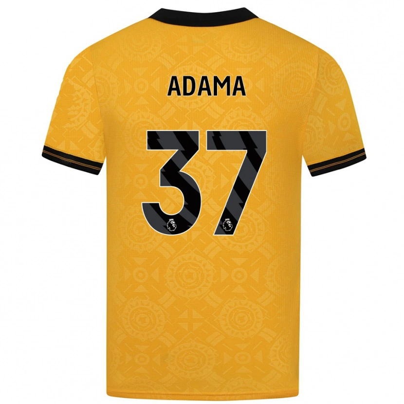 Danxen Kvinder Adama Traore #37 Gul Sort Hjemmebane Spillertrøjer 2025/26 Trøje T-Shirt