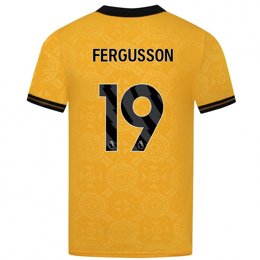Danxen Kvinder Liv Fergusson #19 Gul Sort Hjemmebane Spillertrøjer 2025/26 Trøje T-Shirt
