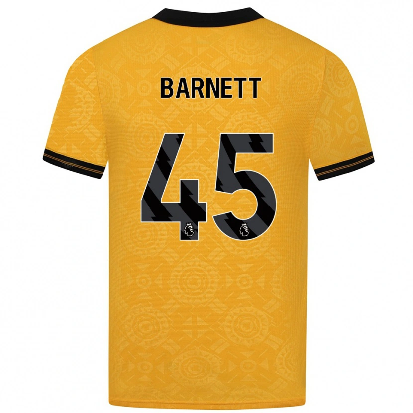 Danxen Kvinder Ty Barnett #45 Gul Sort Hjemmebane Spillertrøjer 2025/26 Trøje T-Shirt