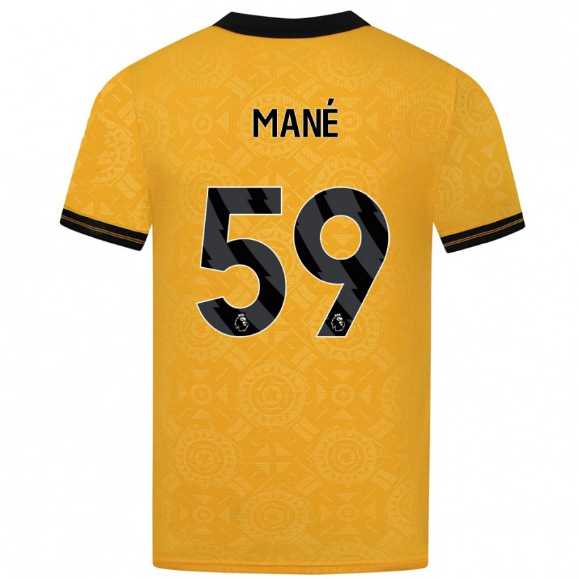 Danxen Kvinder Mateus Mané #59 Gul Sort Hjemmebane Spillertrøjer 2025/26 Trøje T-Shirt