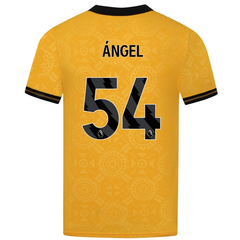 Danxen Kvinder Dani Ángel #54 Gul Sort Hjemmebane Spillertrøjer 2025/26 Trøje T-Shirt