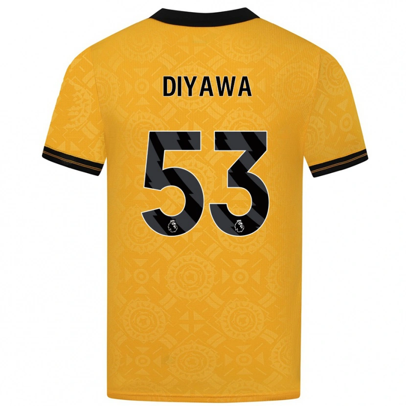 Danxen Kvinder Aaron Keto Diyawa #53 Gul Sort Hjemmebane Spillertrøjer 2025/26 Trøje T-Shirt