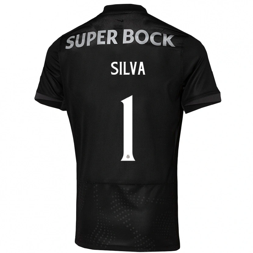 Danxen Kvinder Rui Silva #1 Sort Hvid Udebane Spillertrøjer 2025/26 Trøje T-Shirt