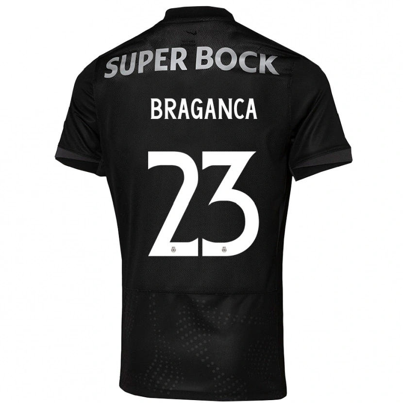 Danxen Kvinder Daniel Bragança #23 Sort Hvid Udebane Spillertrøjer 2025/26 Trøje T-Shirt