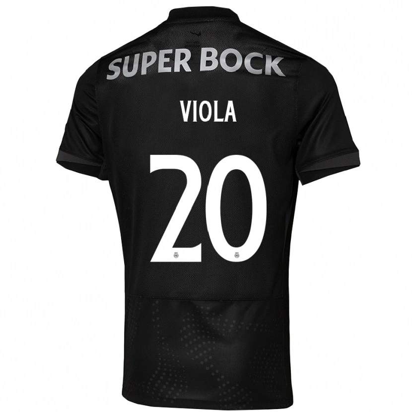 Danxen Kvinder Rodrigo Viola #20 Sort Hvid Udebane Spillertrøjer 2025/26 Trøje T-Shirt