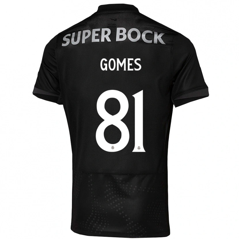 Danxen Kvinder Salvador Gomes #81 Sort Hvid Udebane Spillertrøjer 2025/26 Trøje T-Shirt