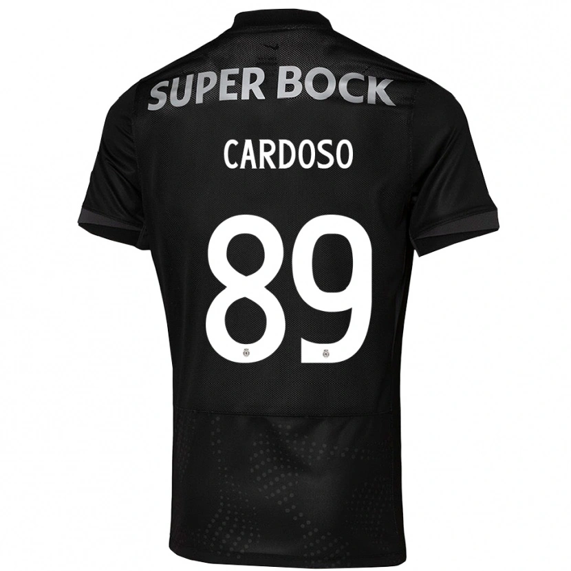 Danxen Kvinder Nilton Cardoso #89 Sort Hvid Udebane Spillertrøjer 2025/26 Trøje T-Shirt