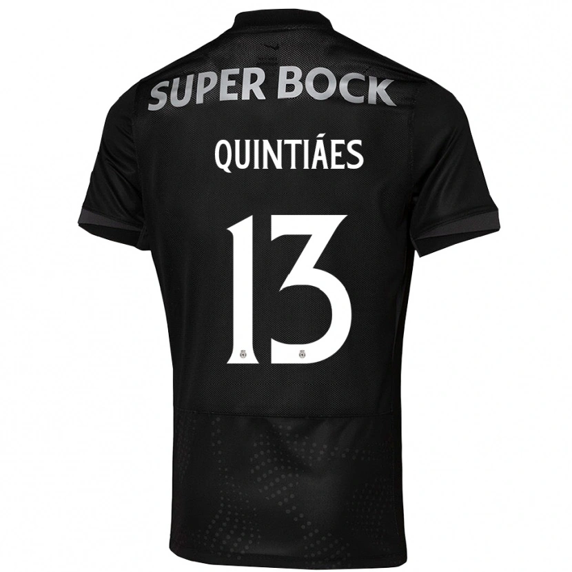 Danxen Kvinder Rodrigo Quintiães #13 Sort Hvid Udebane Spillertrøjer 2025/26 Trøje T-Shirt