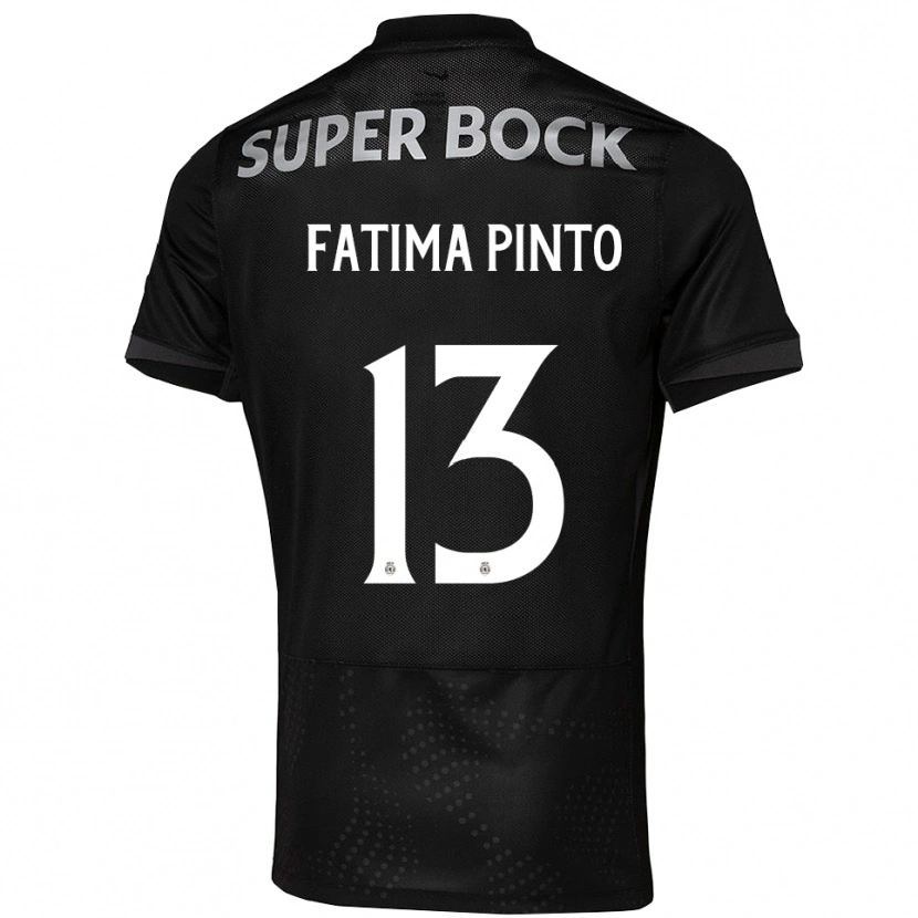 Danxen Kvinder Fátima Alexandra Figueira Pinto #13 Sort Hvid Udebane Spillertrøjer 2025/26 Trøje T-Shirt