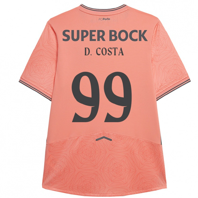 Danxen Kvinder Diogo Costa #99 Pink Navy Udebane Spillertrøjer 2025/26 Trøje T-Shirt
