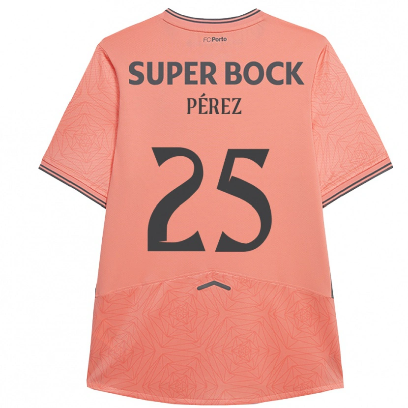Danxen Kvinder Tomás Pérez #25 Pink Navy Udebane Spillertrøjer 2025/26 Trøje T-Shirt