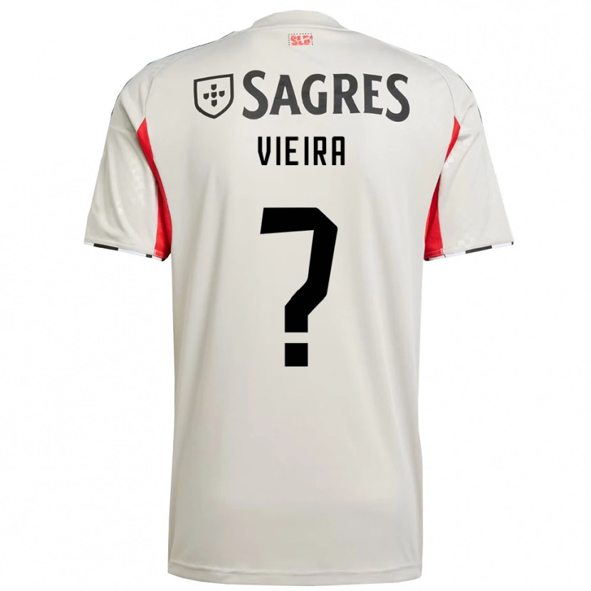 Danxen Kvinder Miguel Vieira #0 Off White Rød Udebane Spillertrøjer 2025/26 Trøje T-Shirt