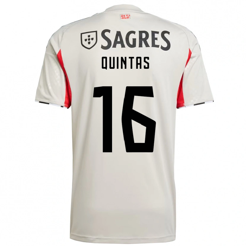 Danxen Kvinder Rafael Quintas #16 Off White Rød Udebane Spillertrøjer 2025/26 Trøje T-Shirt