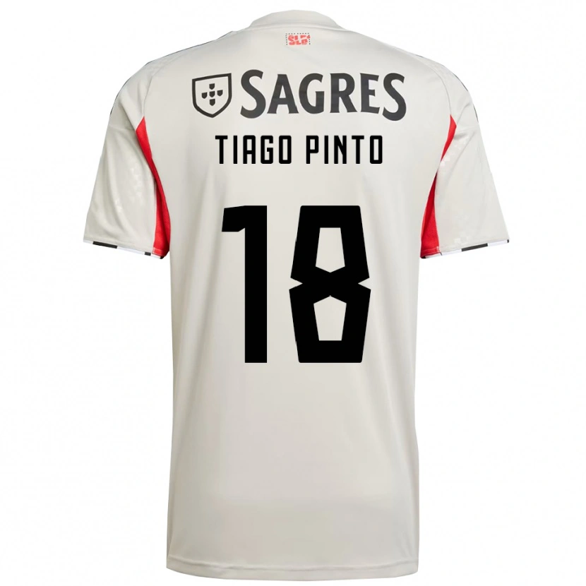 Danxen Kvinder Tiago Pinto #18 Off White Rød Udebane Spillertrøjer 2025/26 Trøje T-Shirt