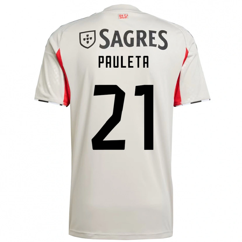 Danxen Kvinder Paula Domínguez Encinas #21 Off White Rød Udebane Spillertrøjer 2025/26 Trøje T-Shirt