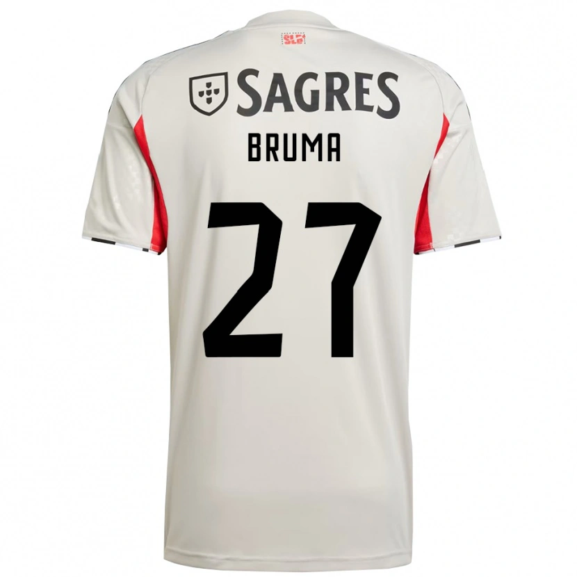Danxen Kvinder Bruma #27 Off White Rød Udebane Spillertrøjer 2025/26 Trøje T-Shirt