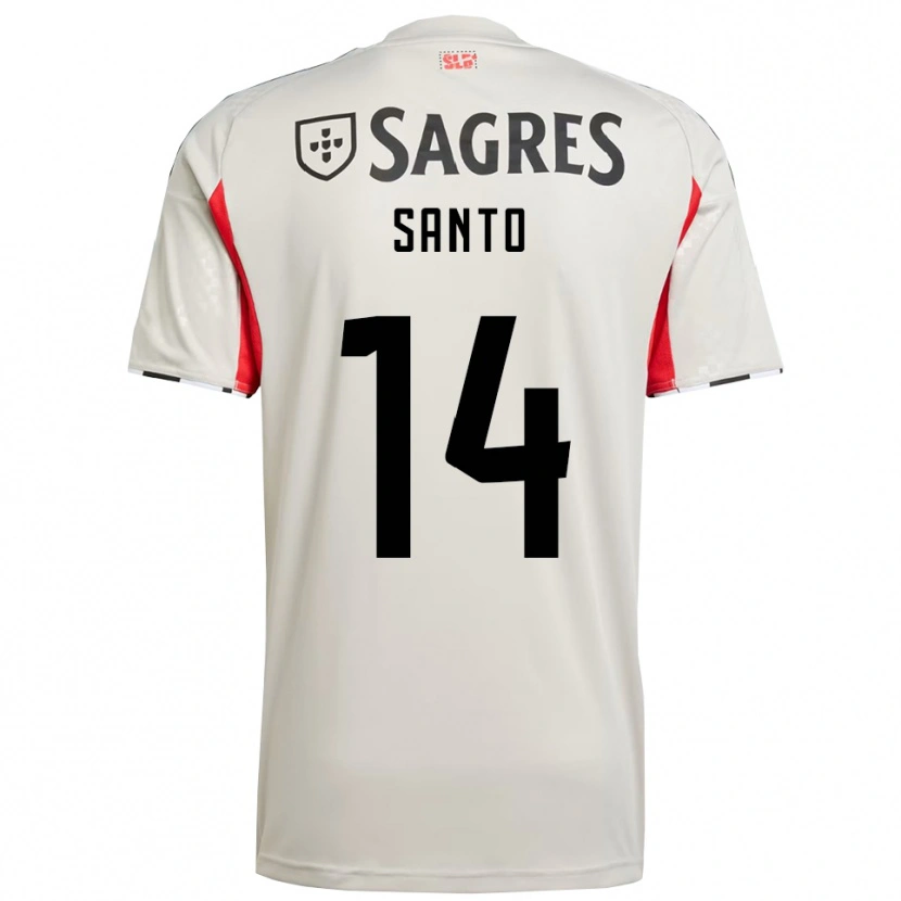 Danxen Kvinder Sandro Santo #14 Off White Rød Udebane Spillertrøjer 2025/26 Trøje T-Shirt