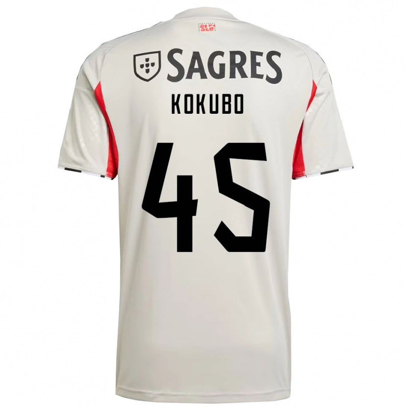 Danxen Kvinder Leo Kokubo #45 Off White Rød Udebane Spillertrøjer 2025/26 Trøje T-Shirt