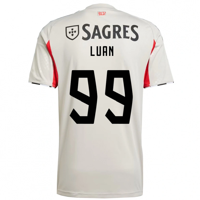 Danxen Kvinder Luan #99 Off White Rød Udebane Spillertrøjer 2025/26 Trøje T-Shirt