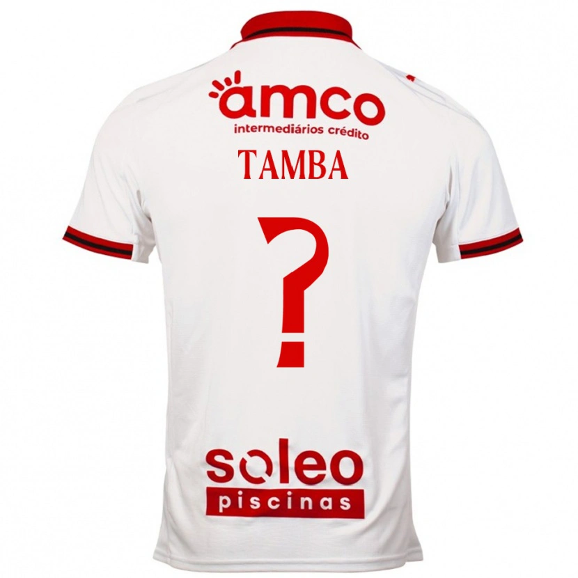 Danxen Kvinder Fabrice Tamba #0 Hvid Rød Udebane Spillertrøjer 2025/26 Trøje T-Shirt