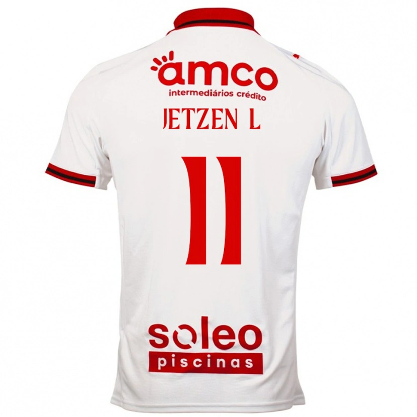 Danxen Kvinder Jetzen Lopez #11 Hvid Rød Udebane Spillertrøjer 2025/26 Trøje T-Shirt