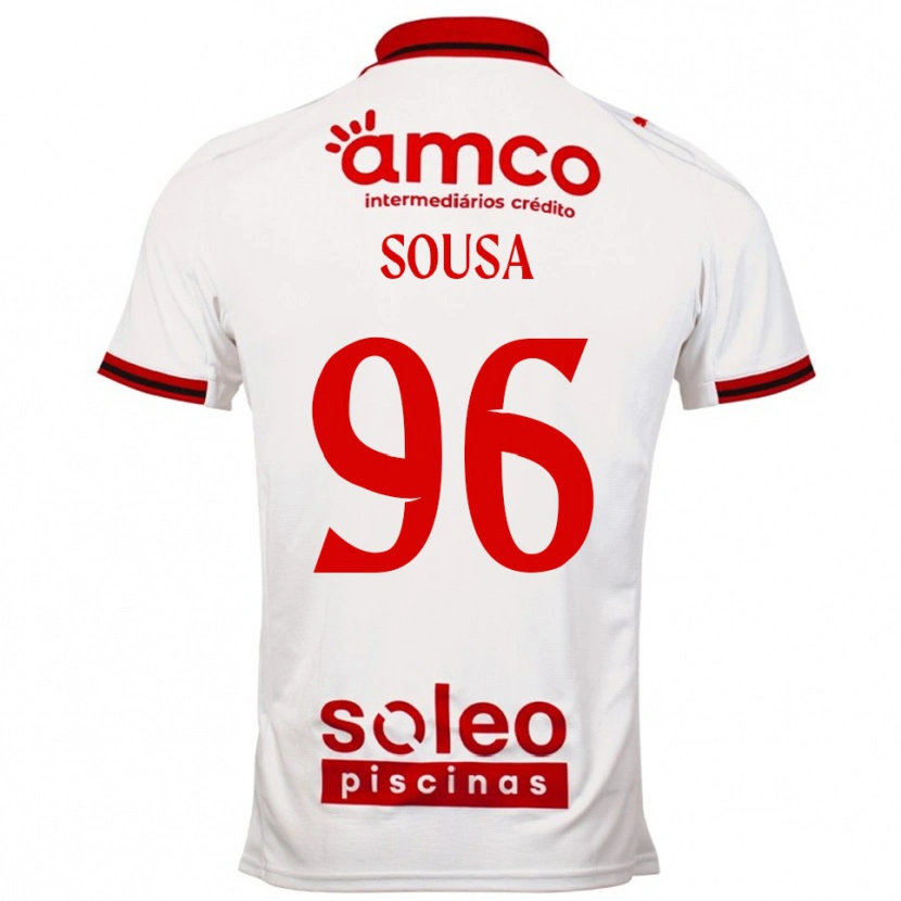 Danxen Kvinder Afonso Sousa #96 Hvid Rød Udebane Spillertrøjer 2025/26 Trøje T-Shirt