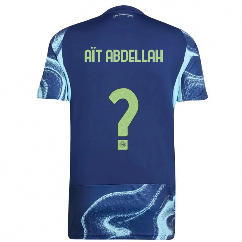 Danxen Kvinder Waleed Aït Abdellah #0 Navy Himmelblå Udebane Spillertrøjer 2025/26 Trøje T-Shirt