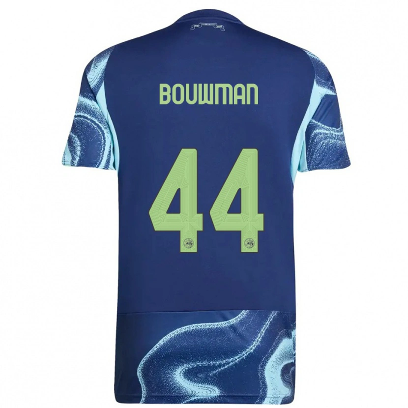 Danxen Kvinder Aaron Bouwman #44 Navy Himmelblå Udebane Spillertrøjer 2025/26 Trøje T-Shirt