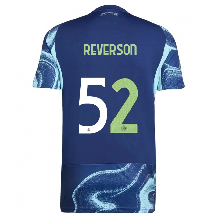 Danxen Kvinder Paul Reverson #52 Navy Himmelblå Udebane Spillertrøjer 2025/26 Trøje T-Shirt