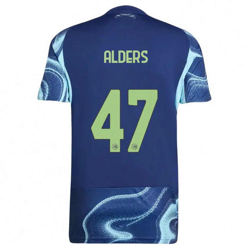 Danxen Kvinder Gerald Alders #47 Navy Himmelblå Udebane Spillertrøjer 2025/26 Trøje T-Shirt