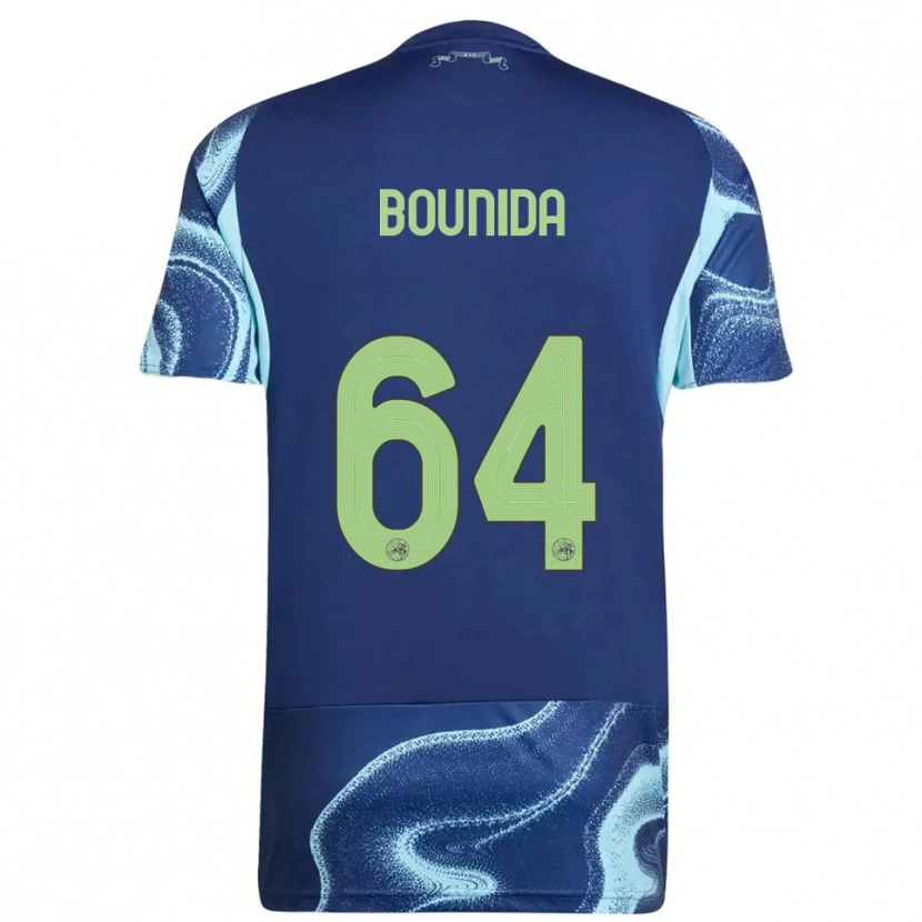 Danxen Kvinder Rayane Bounida #64 Navy Himmelblå Udebane Spillertrøjer 2025/26 Trøje T-Shirt