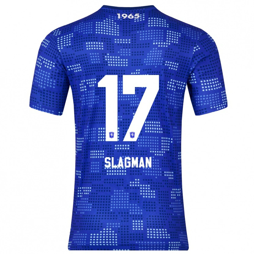 Danxen Kvinder Thom Slagman #17 Blå Himmelblå Udebane Spillertrøjer 2025/26 Trøje T-Shirt