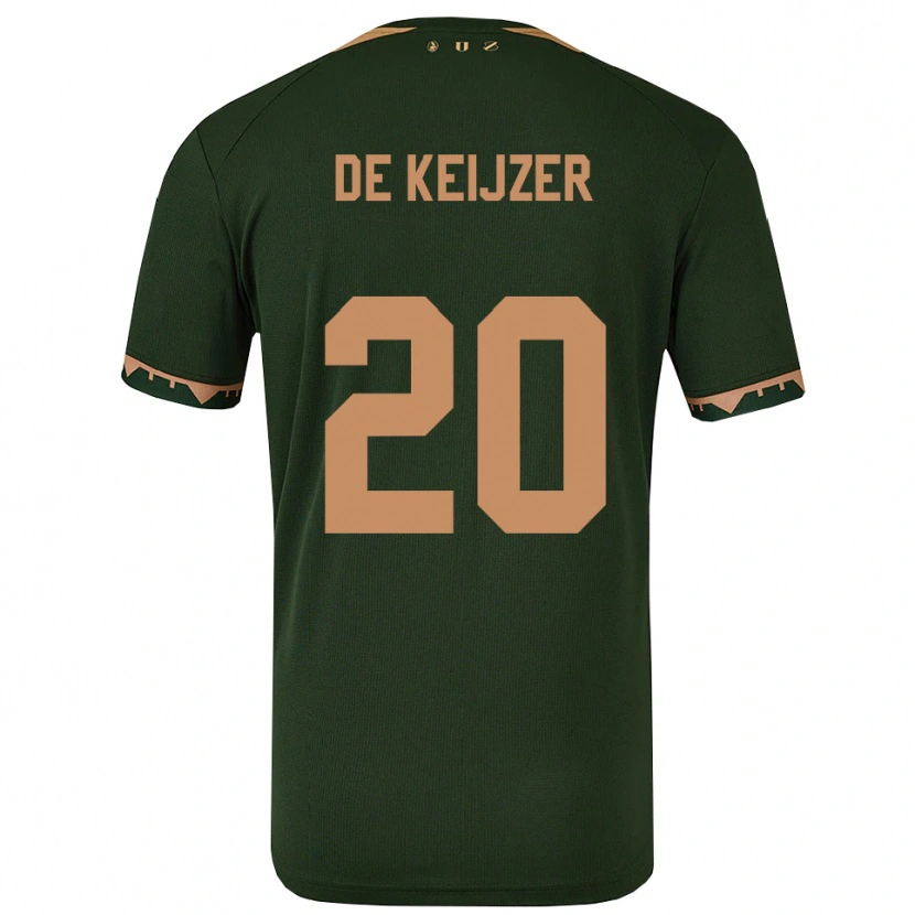 Danxen Kvinder Lotje De Keijzer #20 Grøn Guld Udebane Spillertrøjer 2025/26 Trøje T-Shirt