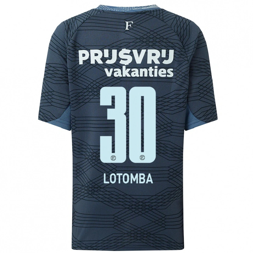 Danxen Kvinder Jordan Lotomba #30 Sort Grå Udebane Spillertrøjer 2025/26 Trøje T-Shirt