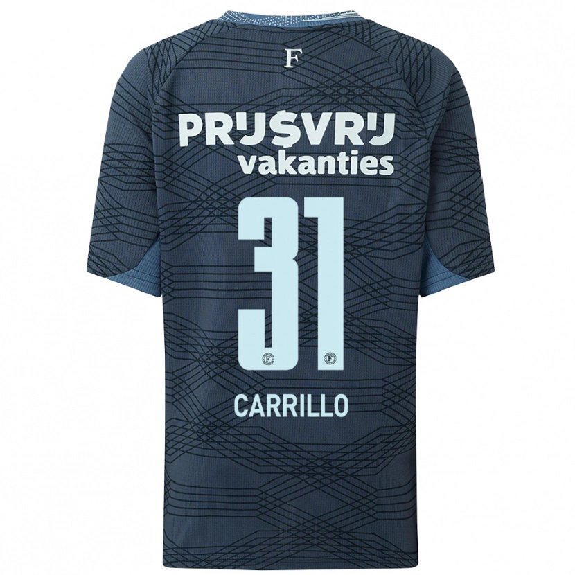 Danxen Kvinder Stéphano Carrillo #31 Sort Grå Udebane Spillertrøjer 2025/26 Trøje T-Shirt