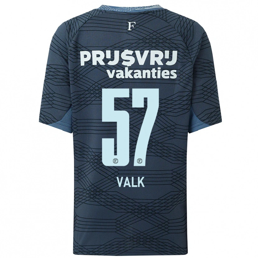 Danxen Kvinder Sem Valk #57 Sort Grå Udebane Spillertrøjer 2025/26 Trøje T-Shirt