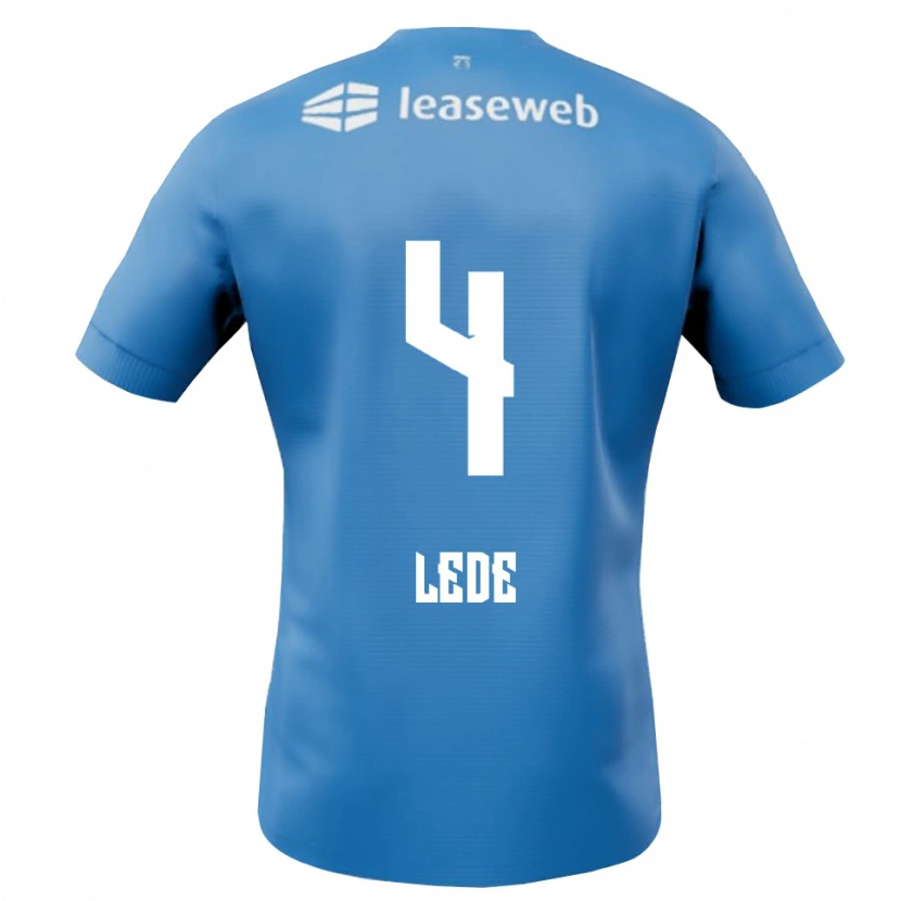 Danxen Kvinder Quincy Lede #4 Blå Hvid Udebane Spillertrøjer 2025/26 Trøje T-Shirt