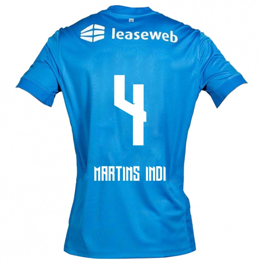 Danxen Kvinder Bruno Martins Indi #4 Blå Hvid Udebane Spillertrøjer 2025/26 Trøje T-Shirt