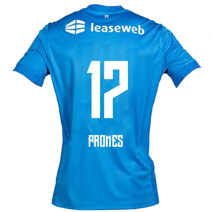 Danxen Kvinder Rodrigo Promes #17 Blå Hvid Udebane Spillertrøjer 2025/26 Trøje T-Shirt
