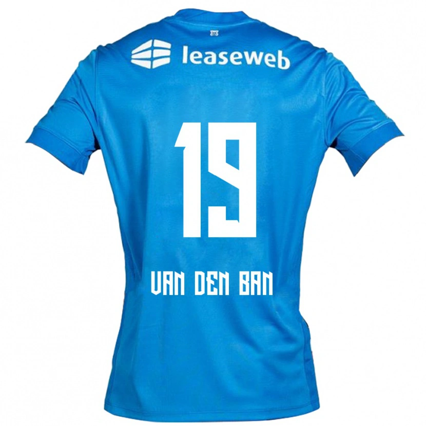 Danxen Kvinder Yoël Van Den Ban #19 Blå Hvid Udebane Spillertrøjer 2025/26 Trøje T-Shirt
