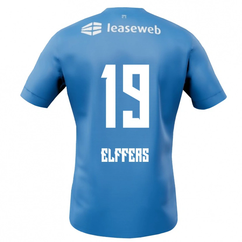 Danxen Kvinder Timme Elffers #19 Blå Hvid Udebane Spillertrøjer 2025/26 Trøje T-Shirt