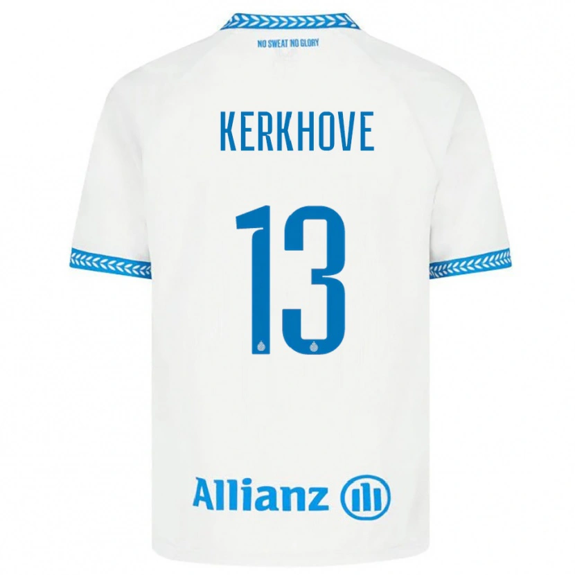 Danxen Kvinder Angel Kerkhove #13 Blå Hvid Udebane Spillertrøjer 2025/26 Trøje T-Shirt
