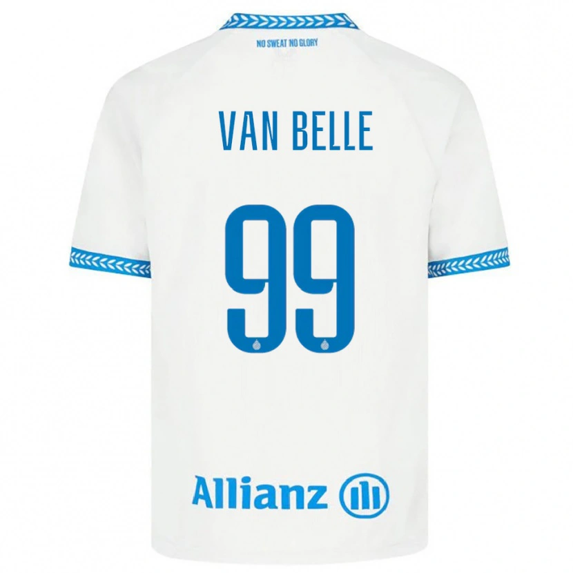 Danxen Kvinder Lyndsey Van Belle #99 Blå Hvid Udebane Spillertrøjer 2025/26 Trøje T-Shirt