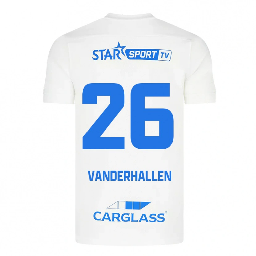 Danxen Kvinder Yari Vanderhallen #26 Hvid Blå Udebane Spillertrøjer 2025/26 Trøje T-Shirt