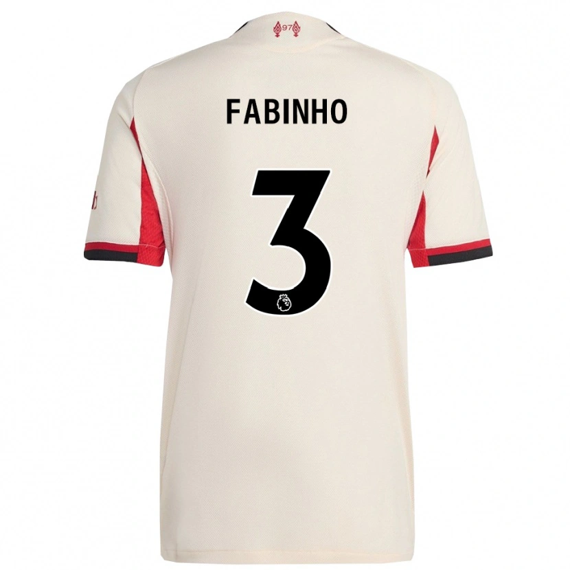 Danxen Kvinder Fabinho #3 Hvid Sort Udebane Spillertrøjer 2025/26 Trøje T-Shirt