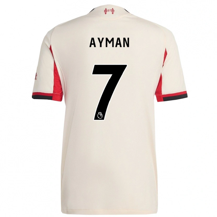 Danxen Kvinder Alvin Ayman #7 Hvid Sort Udebane Spillertrøjer 2025/26 Trøje T-Shirt